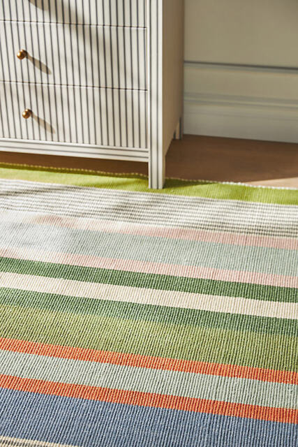 Warren Striped Handwoven Wool Rug - image 1