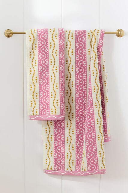 Ivy Cotton Woven Stripe Towel Collection - image 1