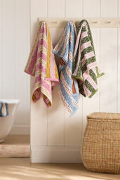 Ivy Cotton Woven Stripe Towel Collection - thumbnail 3