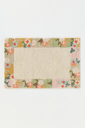 Mille Tufted Wool Floral Border Rug - thumbnail 3