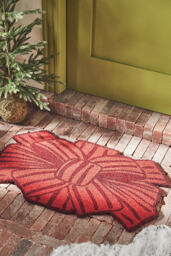 Bow-Shaped Coir Printed Doormat - thumbnail 1