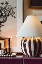 Lys Striped Ceramic Table Lamp Base - thumbnail 4