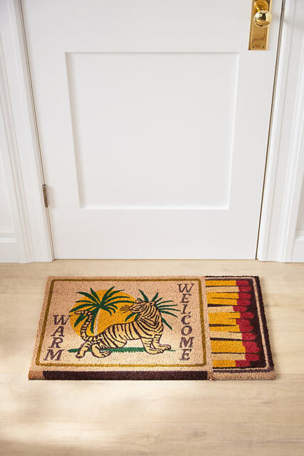 Matchbook Tiger Coir Printed Doormat - image 1