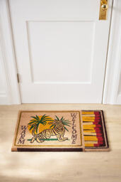 Matchbook Tiger Coir Printed Doormat