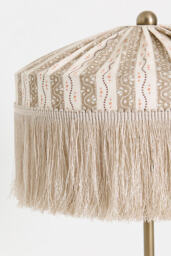 Sinclair Tassel-Fringed Linen Table Lamp - thumbnail 3