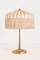 Sinclair Tassel-Fringed Linen Table Lamp