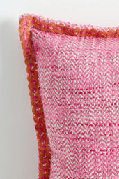 Bermuda Woven Embellished Edge Indoor/Outdoor Cushion - thumbnail 4