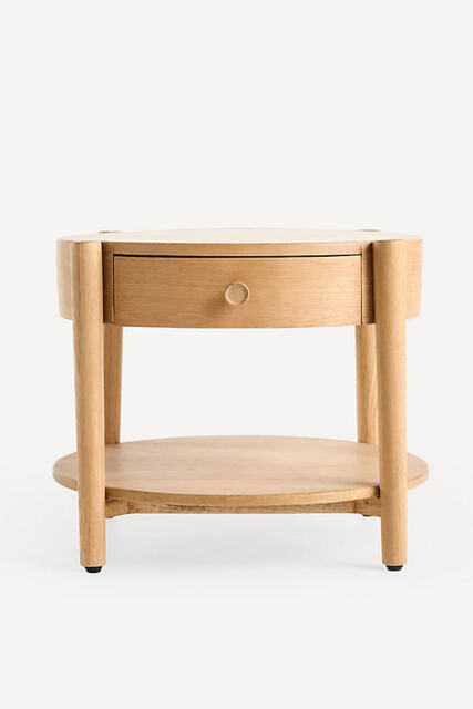 Roma Oak Round Side Table - image 1