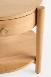 Roma Oak Round Side Table - thumbnail 2
