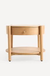 Roma Oak Round Side Table - thumbnail 1