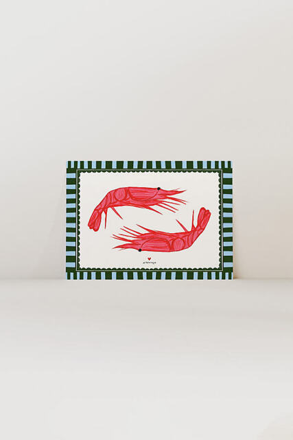 Nephthys Illustrated Dancing Prawns Art Print