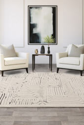 Valley Ivory & Charcoal Route Rug