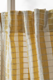 Cotton Woven Stripe Cafe Curtain, Set of 2 - thumbnail 2