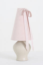 Bosette Bow Velvet & Wood Table Lamp - thumbnail 2
