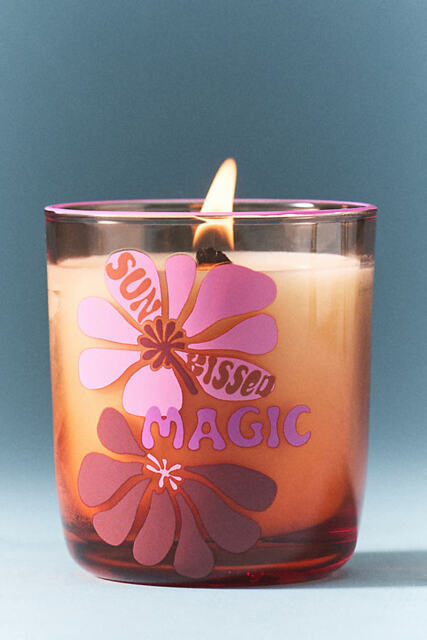 Sun-Kissed Magic Floral Hibiscus Tide Glass Candle - image 1