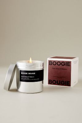 anthropologie tobacco candle Boogie Bougie Dark Honey & Tobacco Metal Candle by Anthropologie