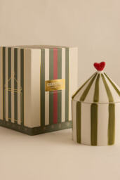 Zesty Lemons London Tomato Leaf Carnival Ceramic Candle - thumbnail 2