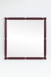 Benedicta Wood Bead Large Square Wall Mirror - thumbnail 2