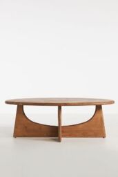 Juniper Pine Wood Oval Coffee Table - thumbnail 2