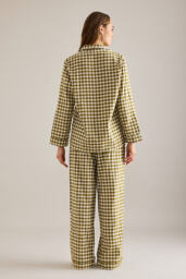 Piglet In Bed Linen-Cotton Gingham Long Pyjama Set - thumbnail 2