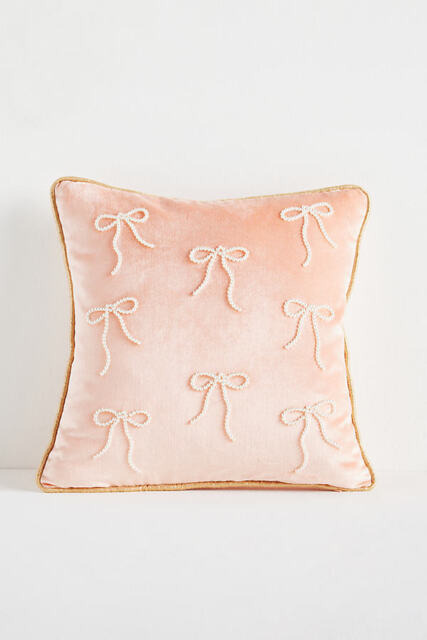 Coretta Mini Beaded Velvet Cushion - image 1
