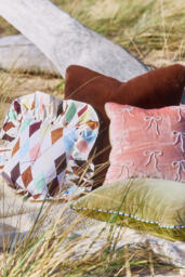 Coretta Mini Beaded Velvet Cushion - thumbnail 4
