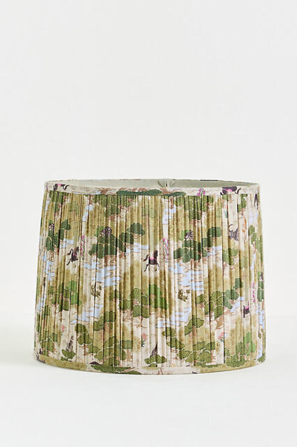 Merve Kahraman Ruched Printed Drum Lamp Shade - image 1