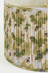 Merve Kahraman Ruched Printed Drum Lamp Shade - thumbnail 4