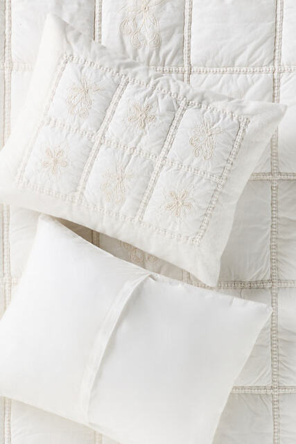 Vienne Cotton Floral Embroidered Pillowcases, Set of 2