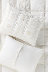 Vienne Cotton Floral Embroidered Pillowcases, Set of 2