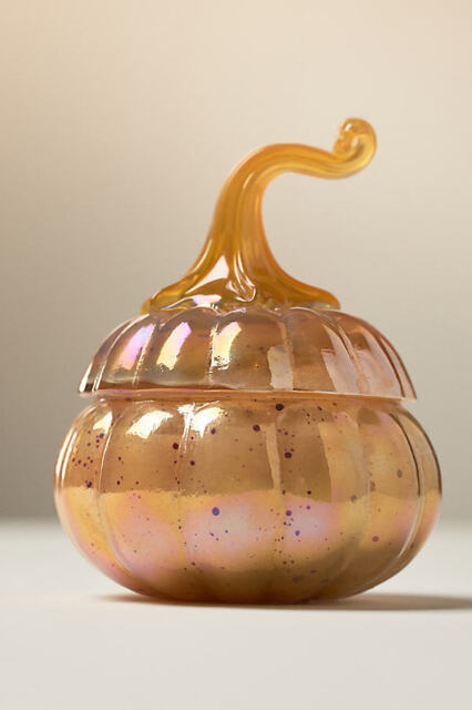 Gourmand Pumpkin Sweet Vanilla Mini Glass Pumpkin Candle - image 1