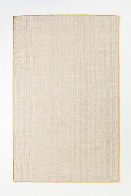 Flatwoven Wool Contrast-Stitched Binding Rug - image 1