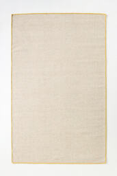 Flatwoven Wool Contrast-Stitched Binding Rug - thumbnail 1