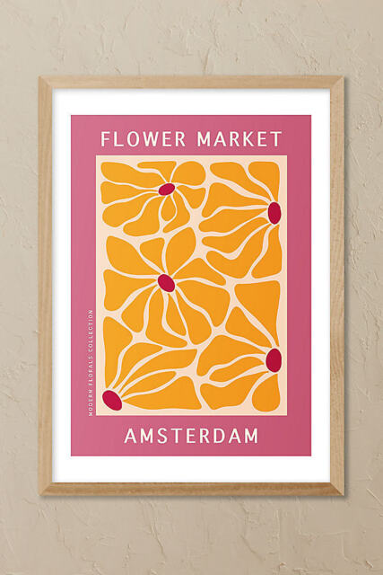 East End Prints Amsterdam Flower Market Wall Art Print - image 1