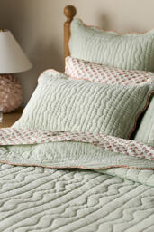 Iluka Cotton Solid Floral Edge Quilted Bedspread - thumbnail 2