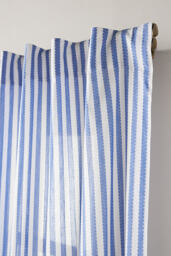 Solenne Cotton Jacquard Scalloped Stripe Curtain - thumbnail 2