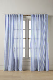 Solenne Cotton Jacquard Scalloped Stripe Curtain