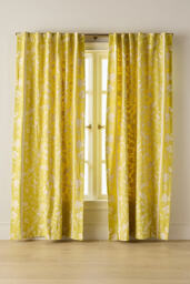 Francine Woven Cotton Floral Curtain - thumbnail 1