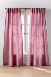 Elin Woven Cotton Linen Striped Valence Curtain