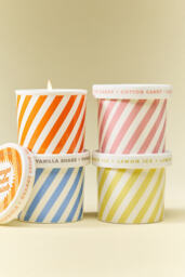 Gourmand Vanilla Shake Ceramic Ice Cream Pint Candle - thumbnail 2