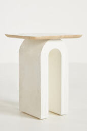 Aspen Sculptural Marble-Top Side Table - thumbnail 3
