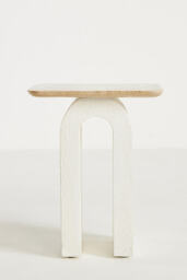 Aspen Sculptural Marble-Top Side Table - thumbnail 2