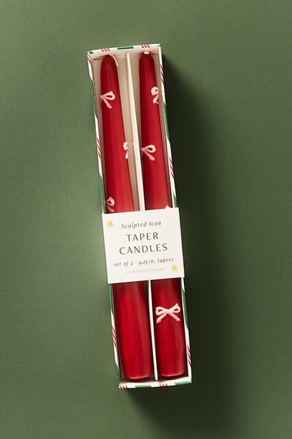 Holiday Pressed Bead Taper Candles, Set of 2 - image 1
