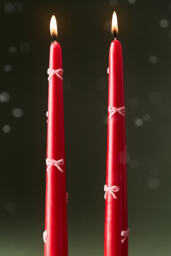 Holiday Pressed Bead Taper Candles, Set of 2 - thumbnail 4