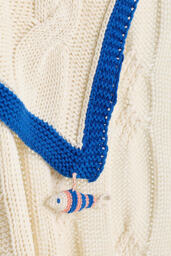 Juni Cotton Knit Fish Charm Throw Blanket - thumbnail 2