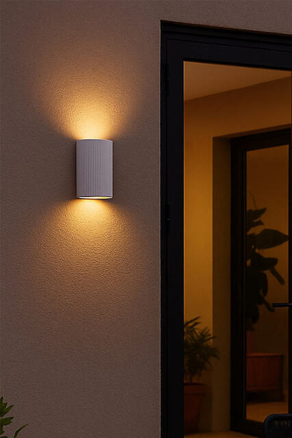 houseof Ribbed Ceramic Pillar Wall Light - image 1