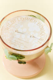 Vine Floral Wildflower Bouquet Glass Candle - thumbnail 2