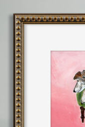 Paris Dog in Green Chair Framed Wall Art - thumbnail 2
