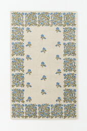 Oliver Tufted Wool Floral Border Rug