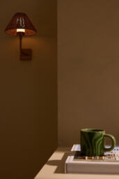 Ludlow Babbington Wicker Rechargeable Wall Light - thumbnail 3